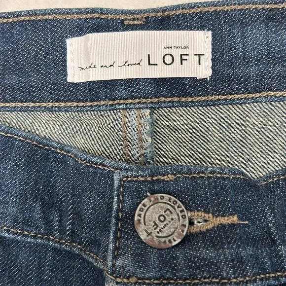 New LOFT High Waist Straight Crop Jeans Size 8 (29) - Picture 2 of 7